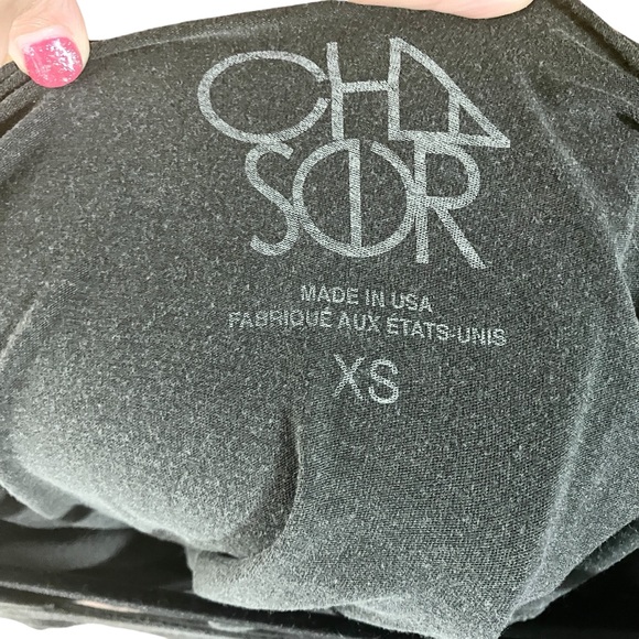 Chaser Love T shirt XS Gray white NWOT - Picture 9 of 10